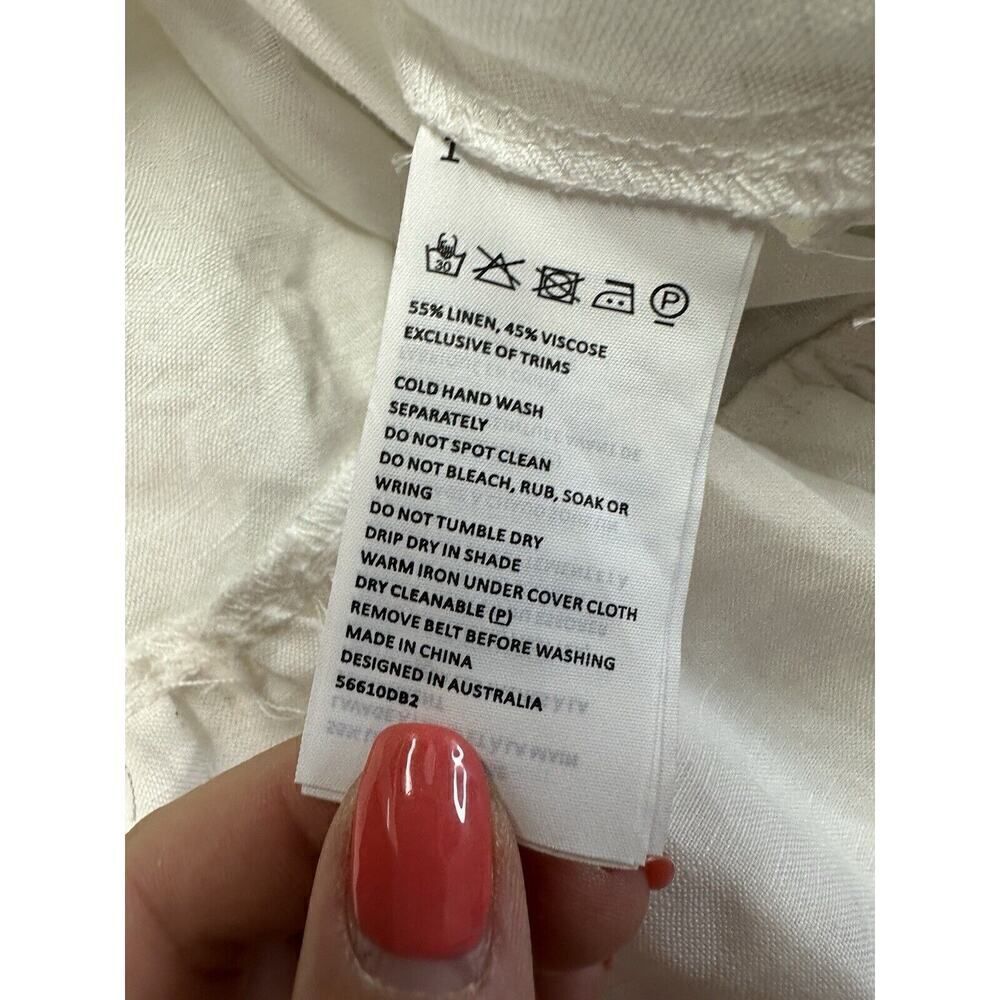 NWT Bardot The Mini Shirt Dress In Ivory LARGE - Picture 14 of 15
